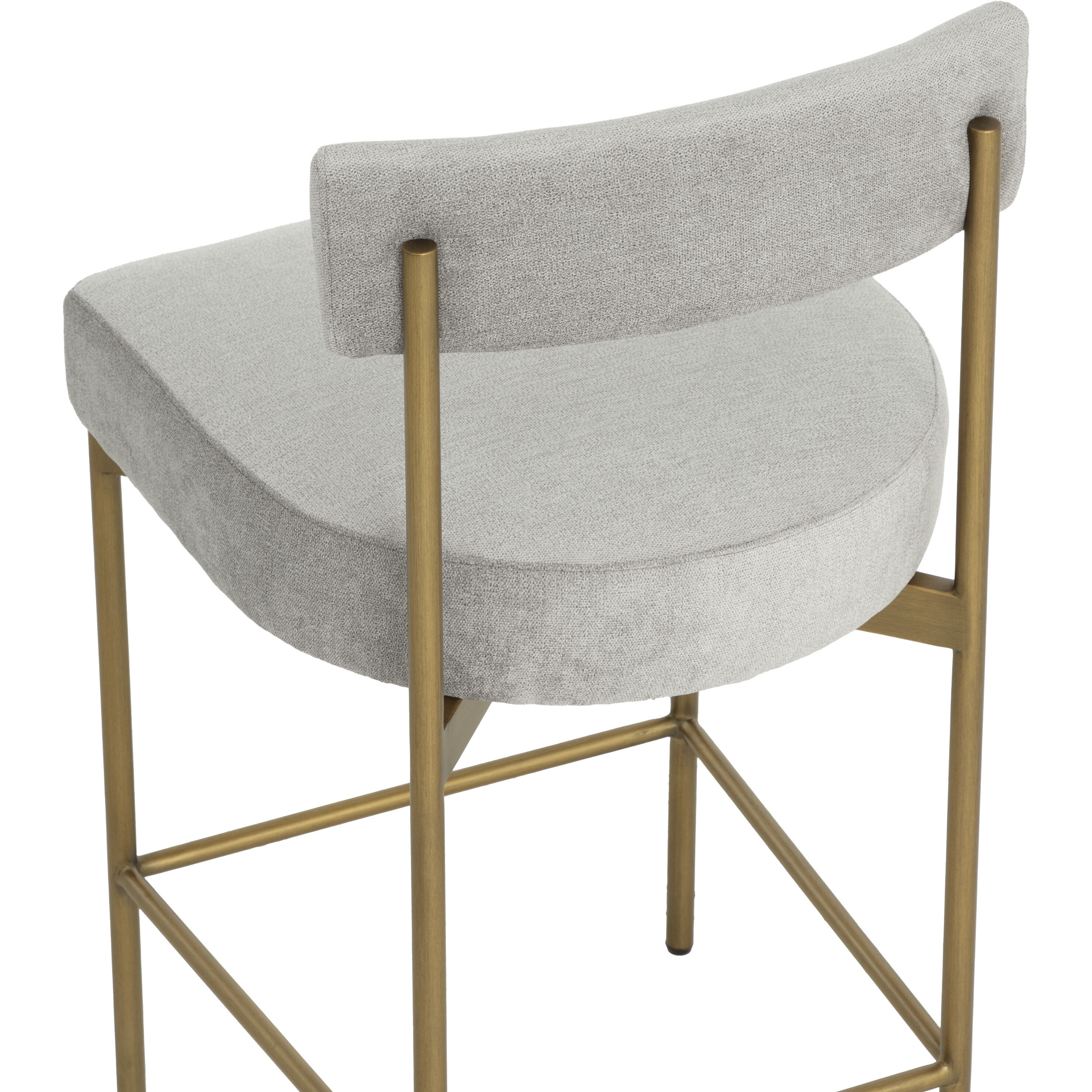 Seneca 36.5 inch Antique Brass / Polo Club Stone Counter Stool